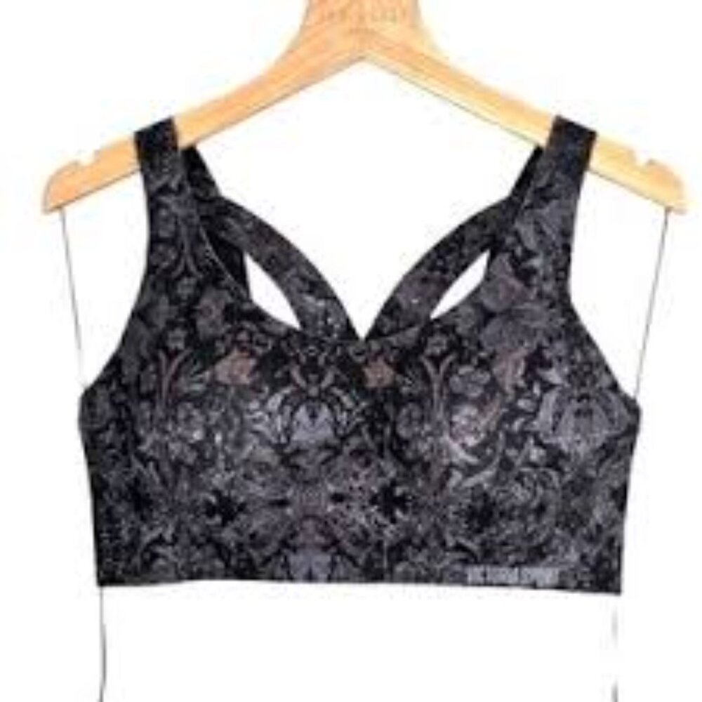 NWT Victoria Secret Sport Bra Medium Pattern Paisley Floral 32DD - Picture 1 of 10